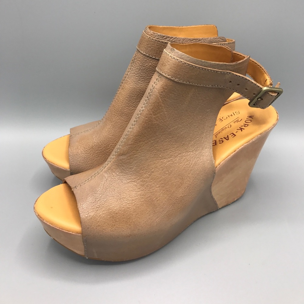 Kork-Ease Berit K35822 wedge Sandal leather 7 EUC